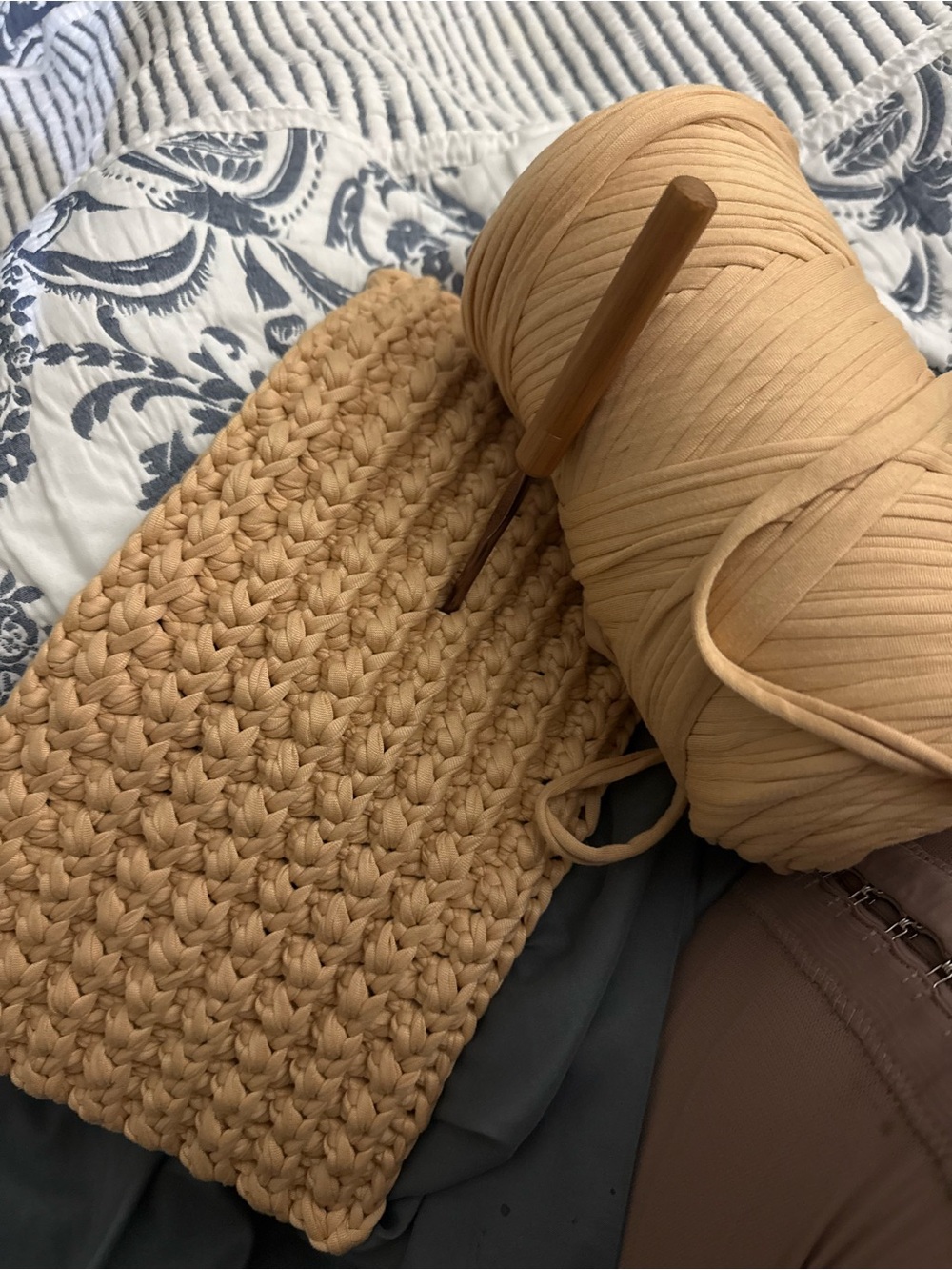 Handcrafted Crochet Bag in Tan